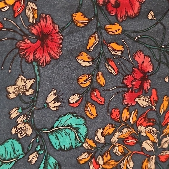 💕YESSICA💕 Long Sleeve Blouse ~ 100% Viscose Blue Botanical Print 38 EU - Picture 4 of 10